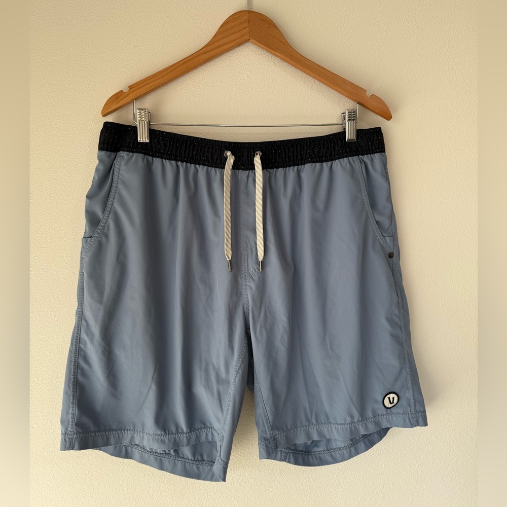 Vuori Steel And Black Shorts